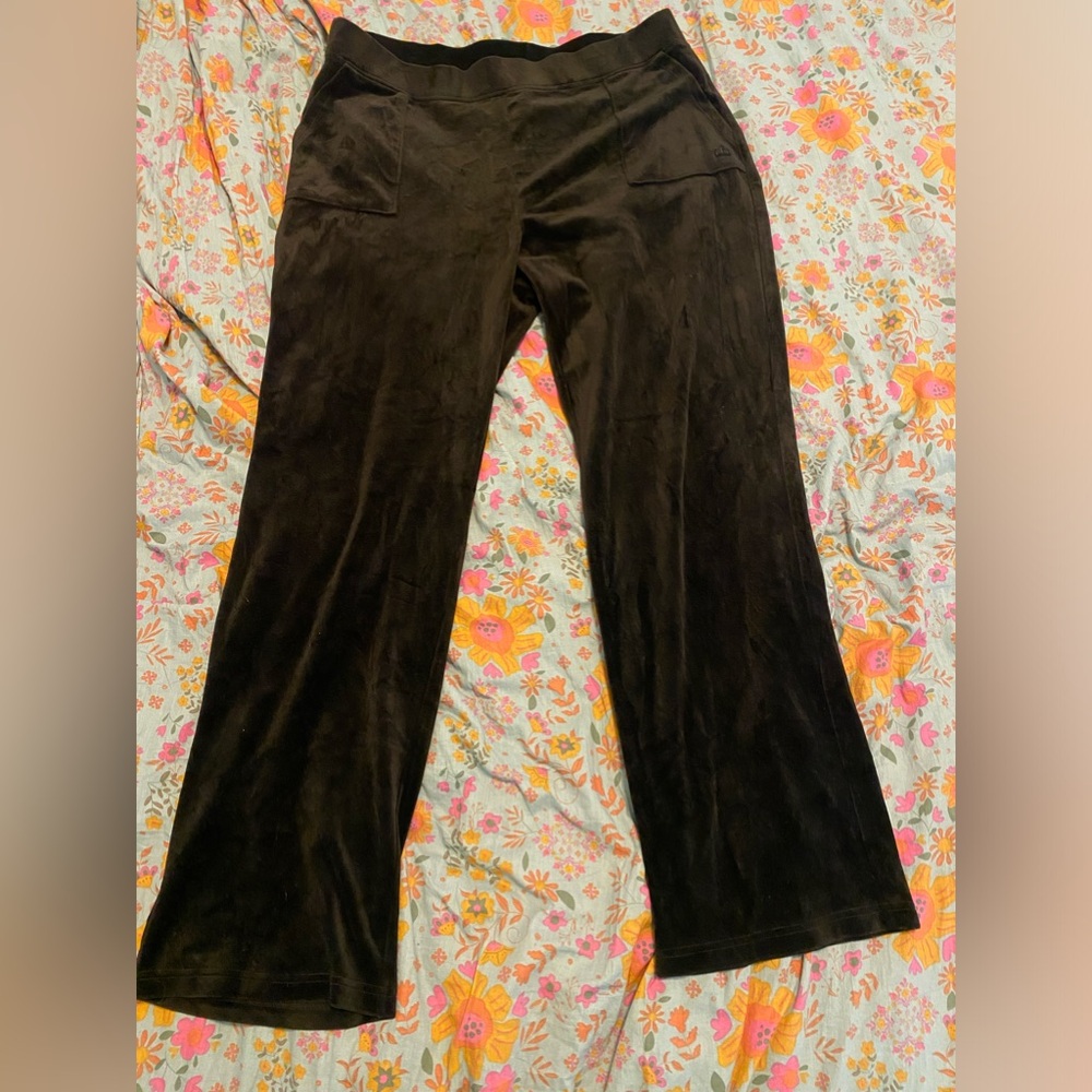 Juicy Couture Black Velour Track Pants/ Yoga Pants
